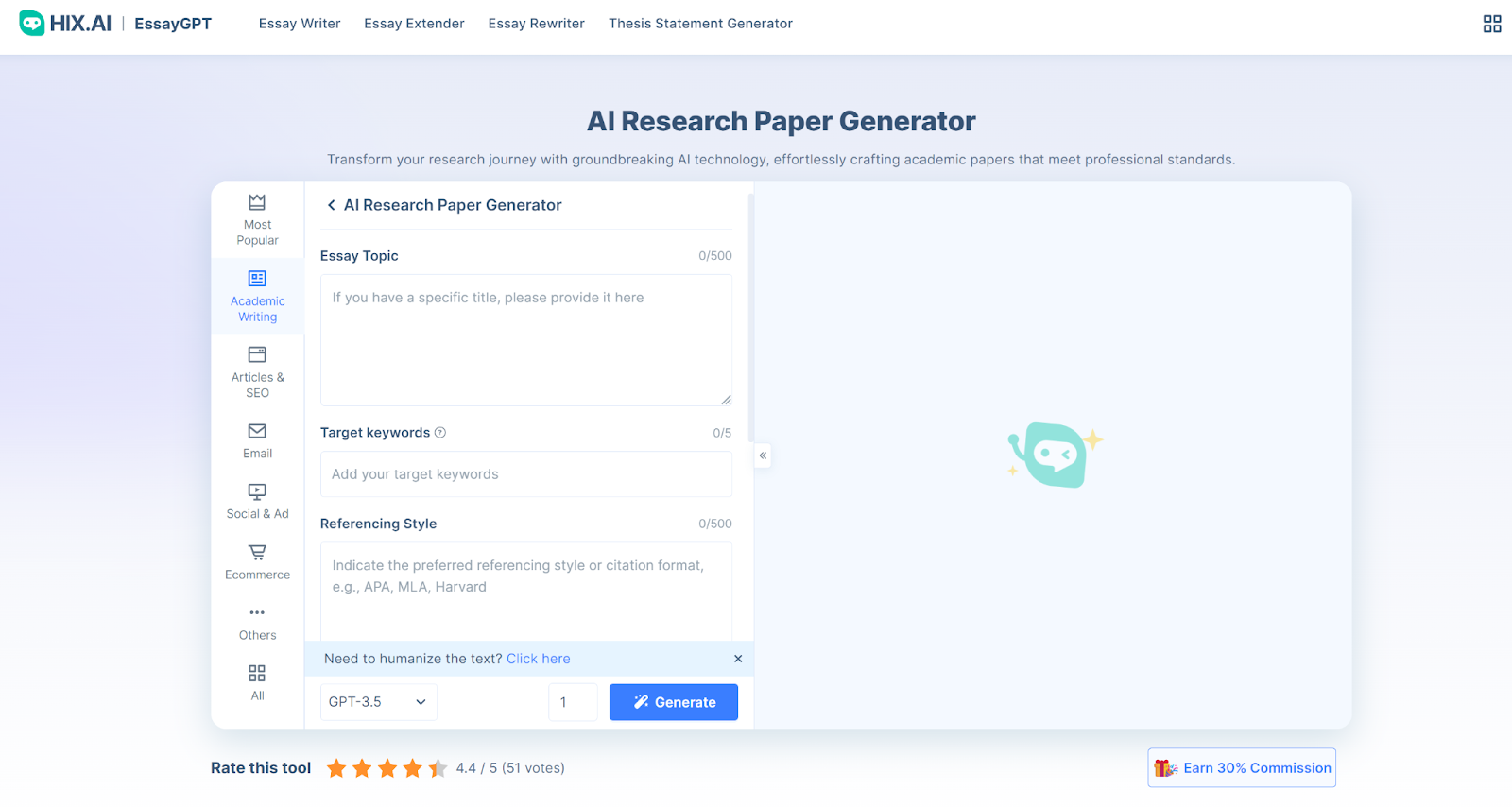 Free AI Paper Writer